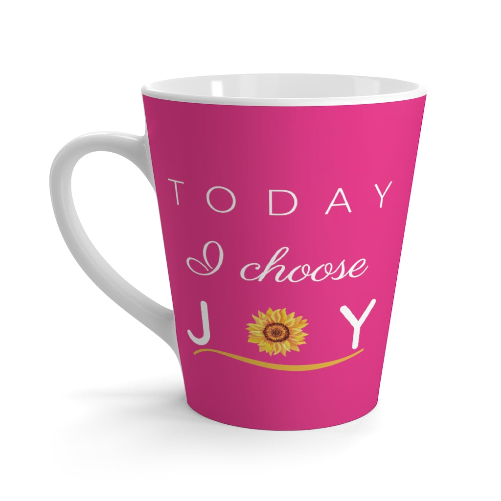 "Today I Choose Joy" Raspberry Latte Mug (12 oz.)
