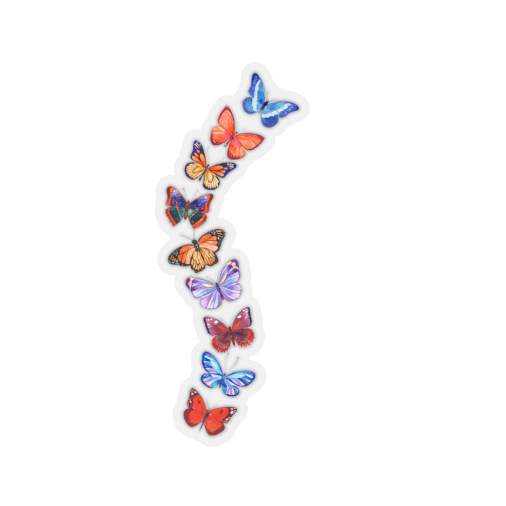 Butterflies in Flight Sticker (3X3)