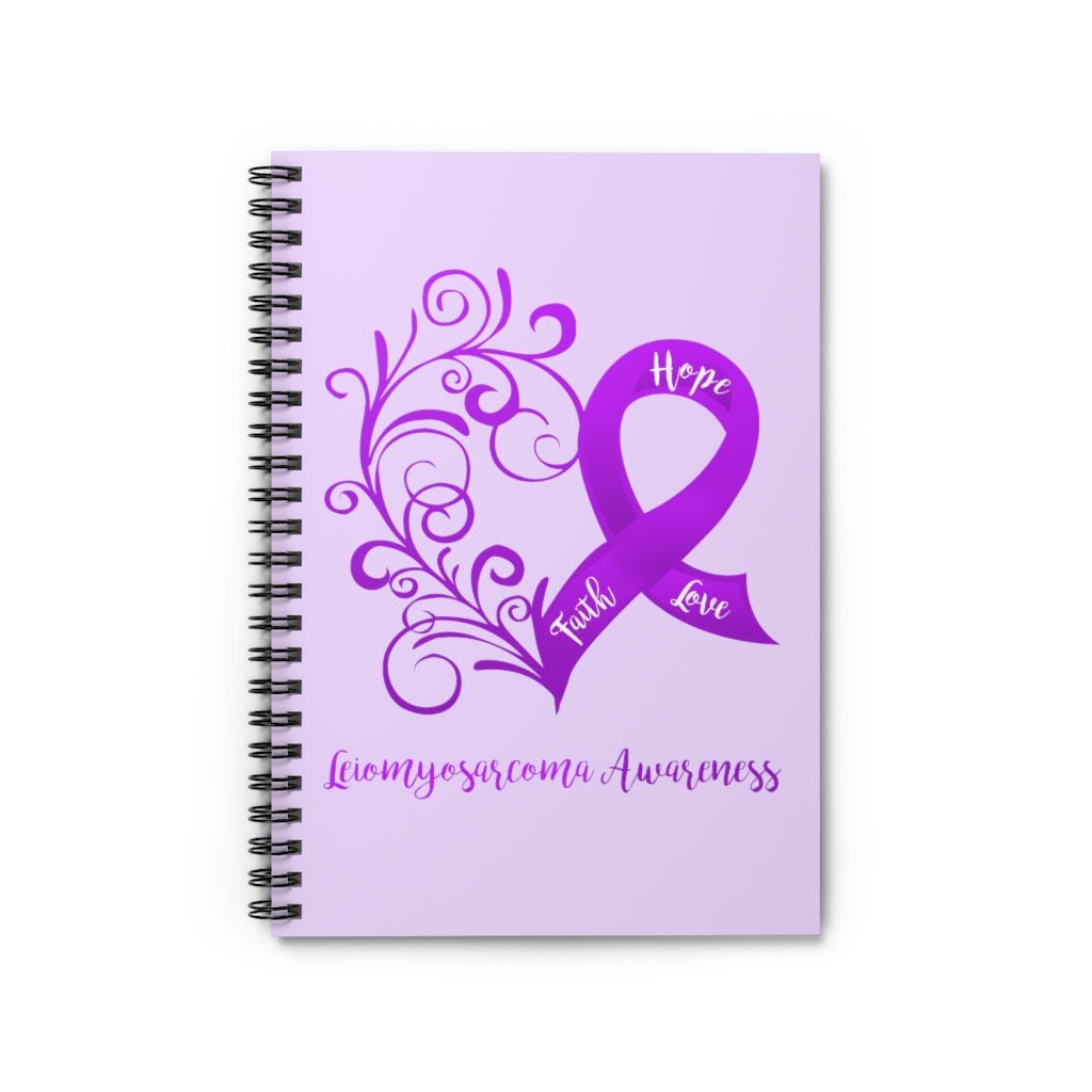 Leiomyosarcoma Awareness Lavender Spiral Journal - Ruled Line