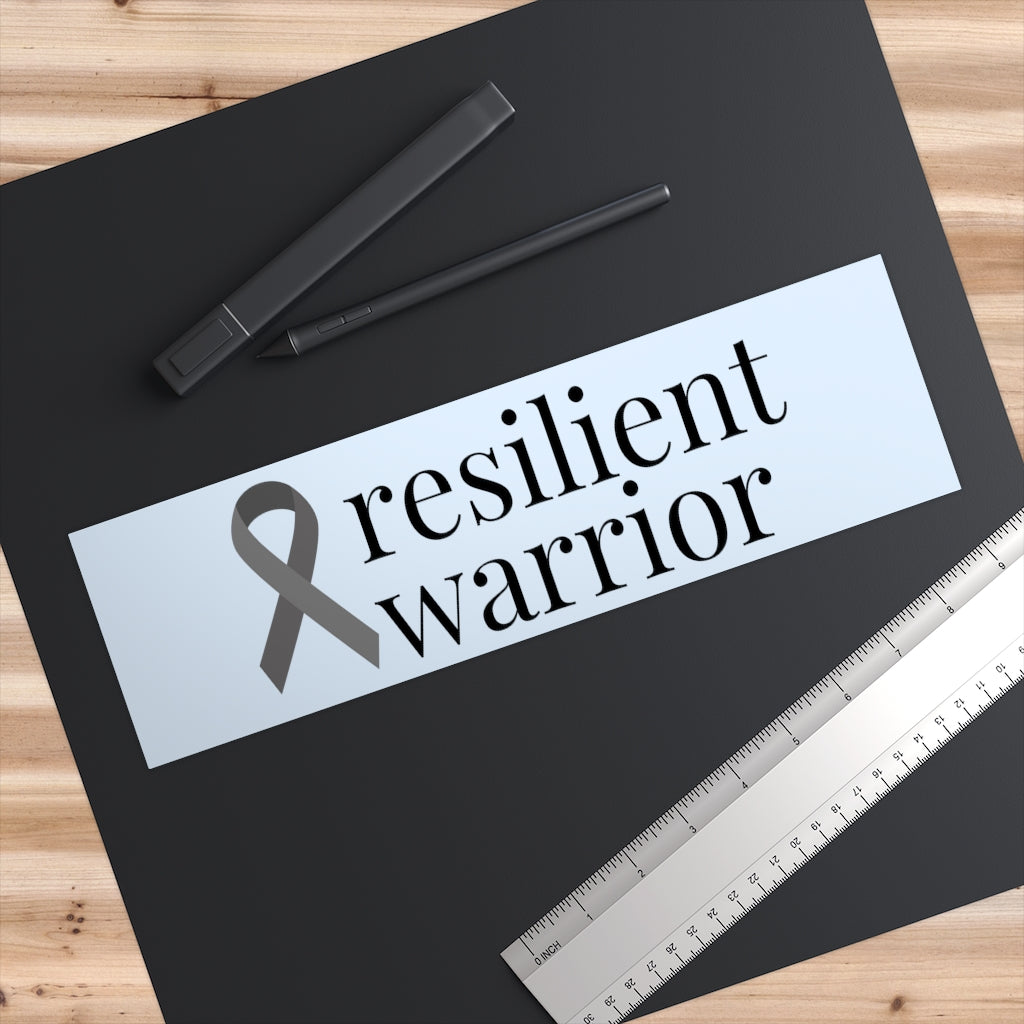 Brain Cancer "resilient warrior" Bumper Sticker