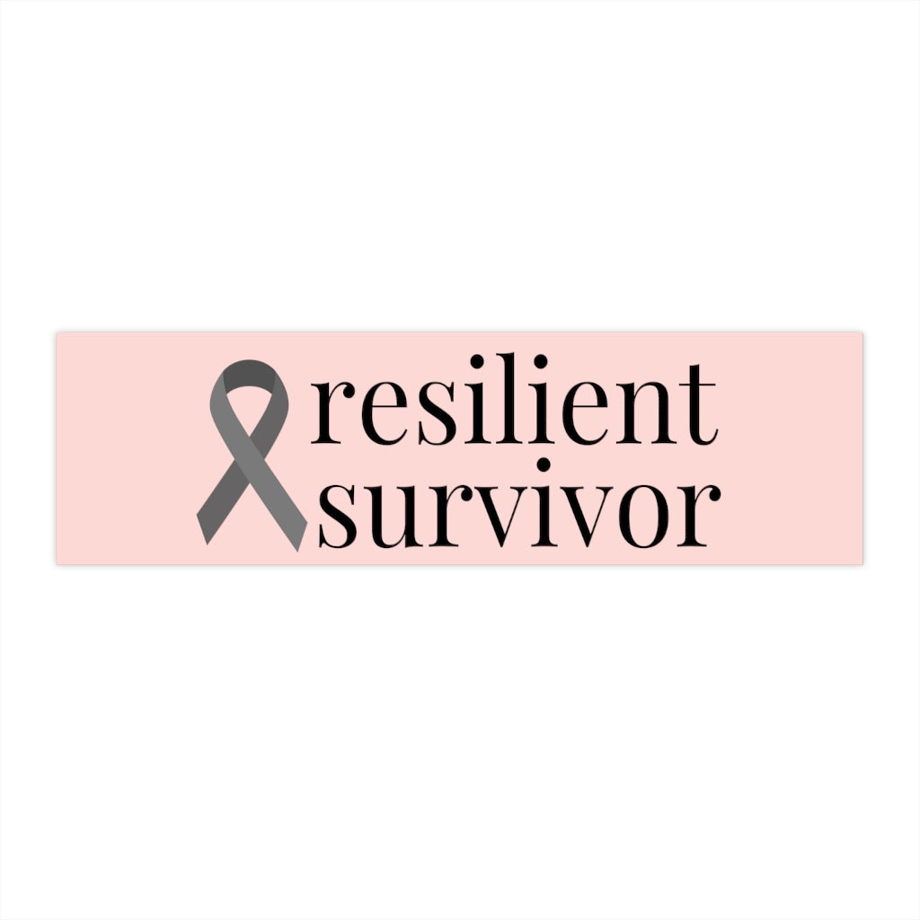 Brain Cancer "resilient survivor" Bumper Sticker