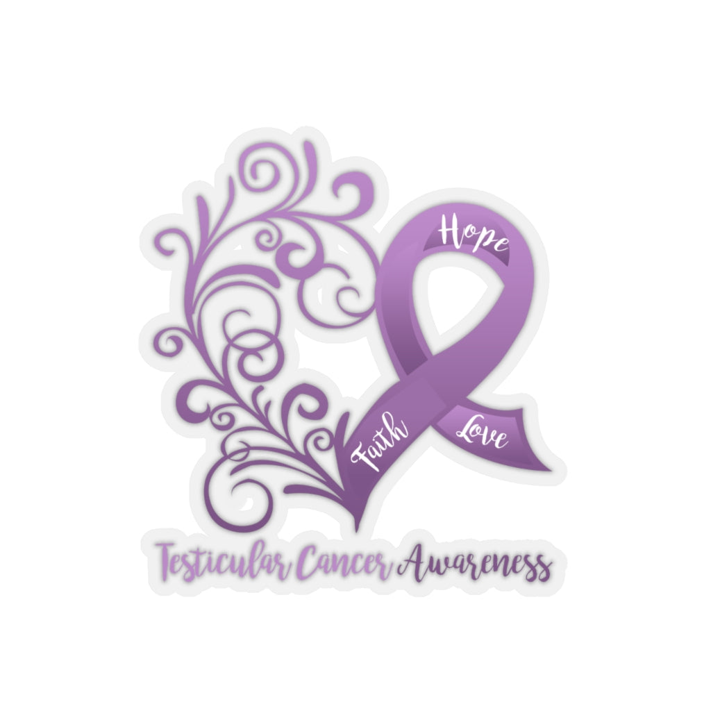 Testicular Cancer Awareness Car Sticker (6 X 6)