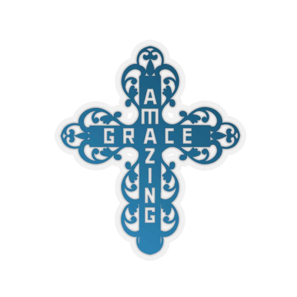 Amazing Grace Filigree Cross Sticker