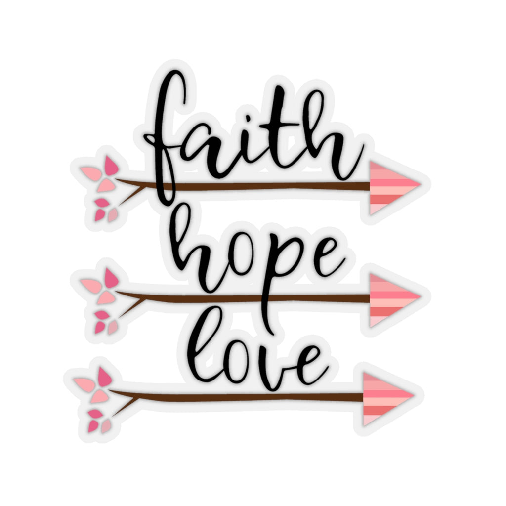 Faith Hope Love Arrows Sticker (3X3)