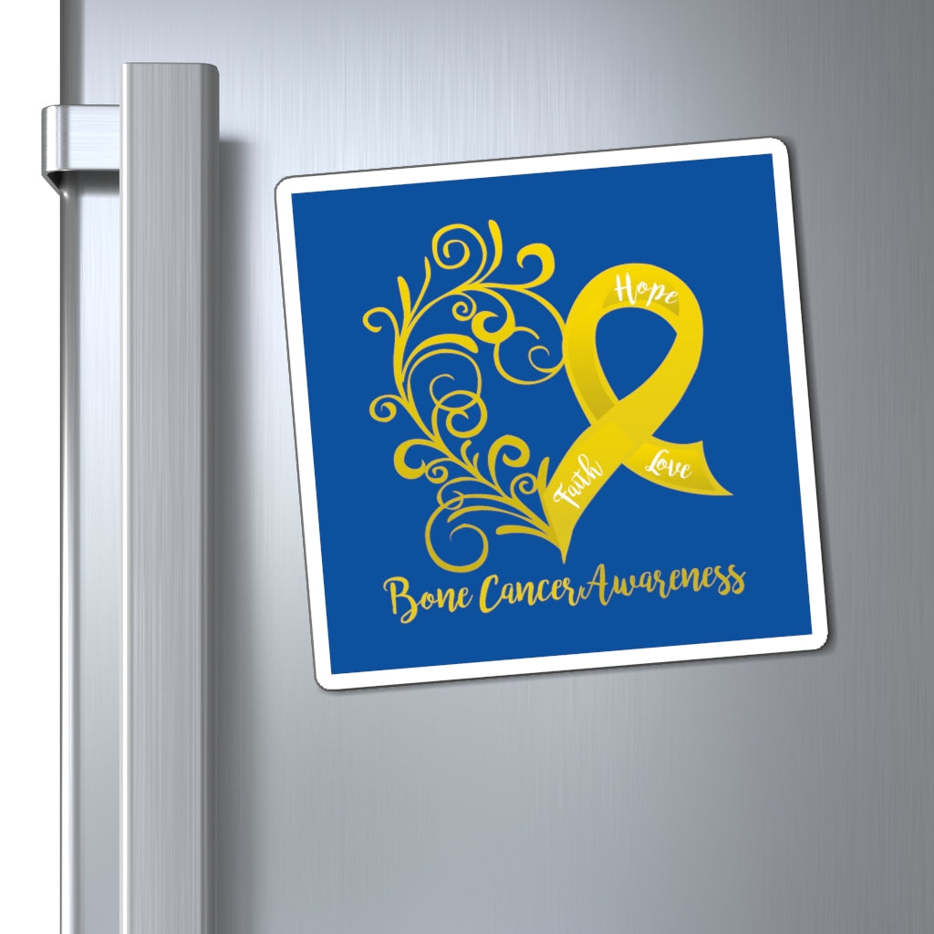 Bone Cancer Awareness Royal Blue Magnet (3 Sizes Available)