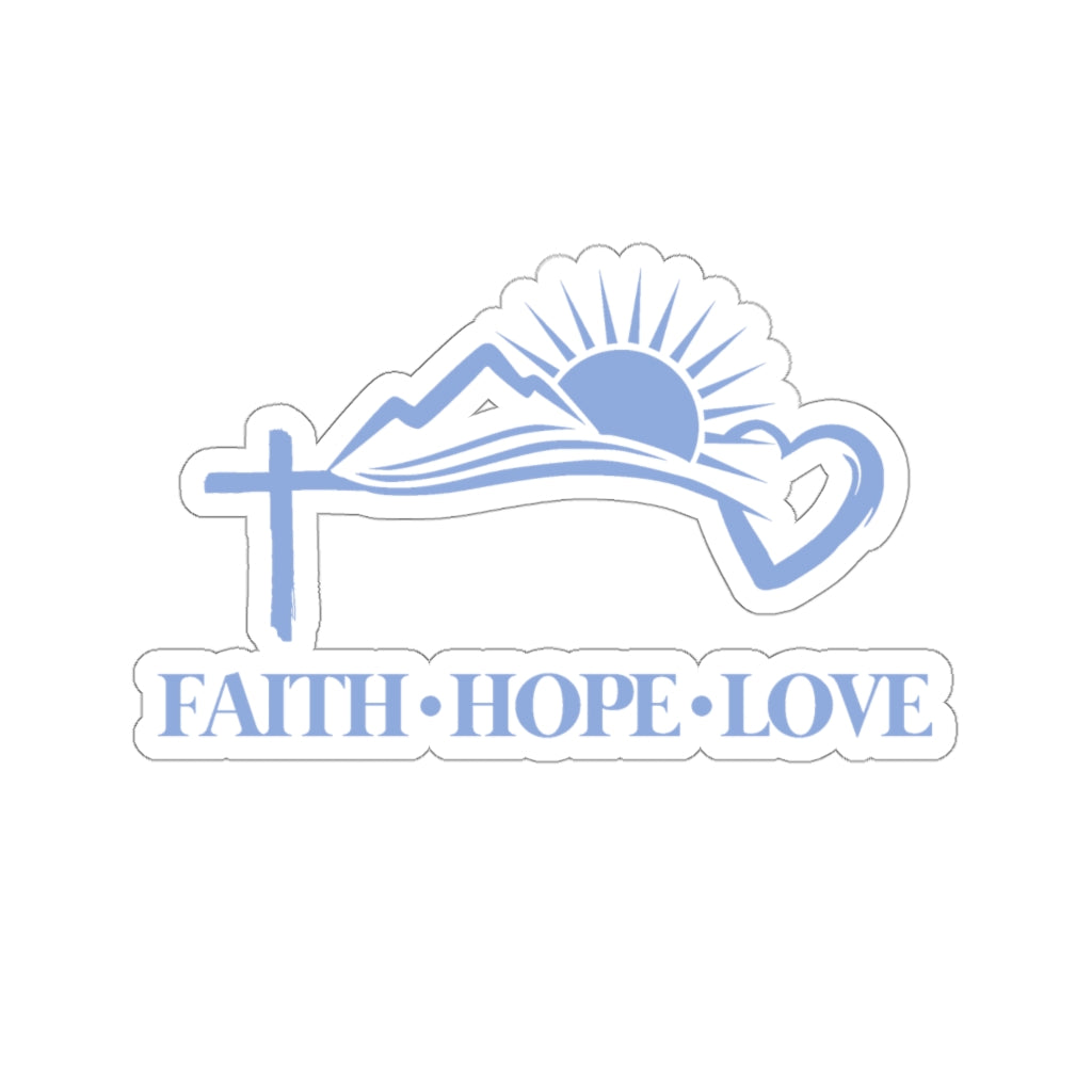 Faith Hope Love Symbols Car Sticker (6 X 6)