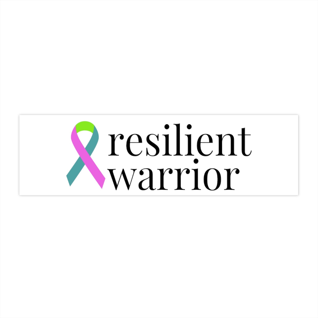 Metastatic Breast Cancer resilient warrior Bumper Sticker