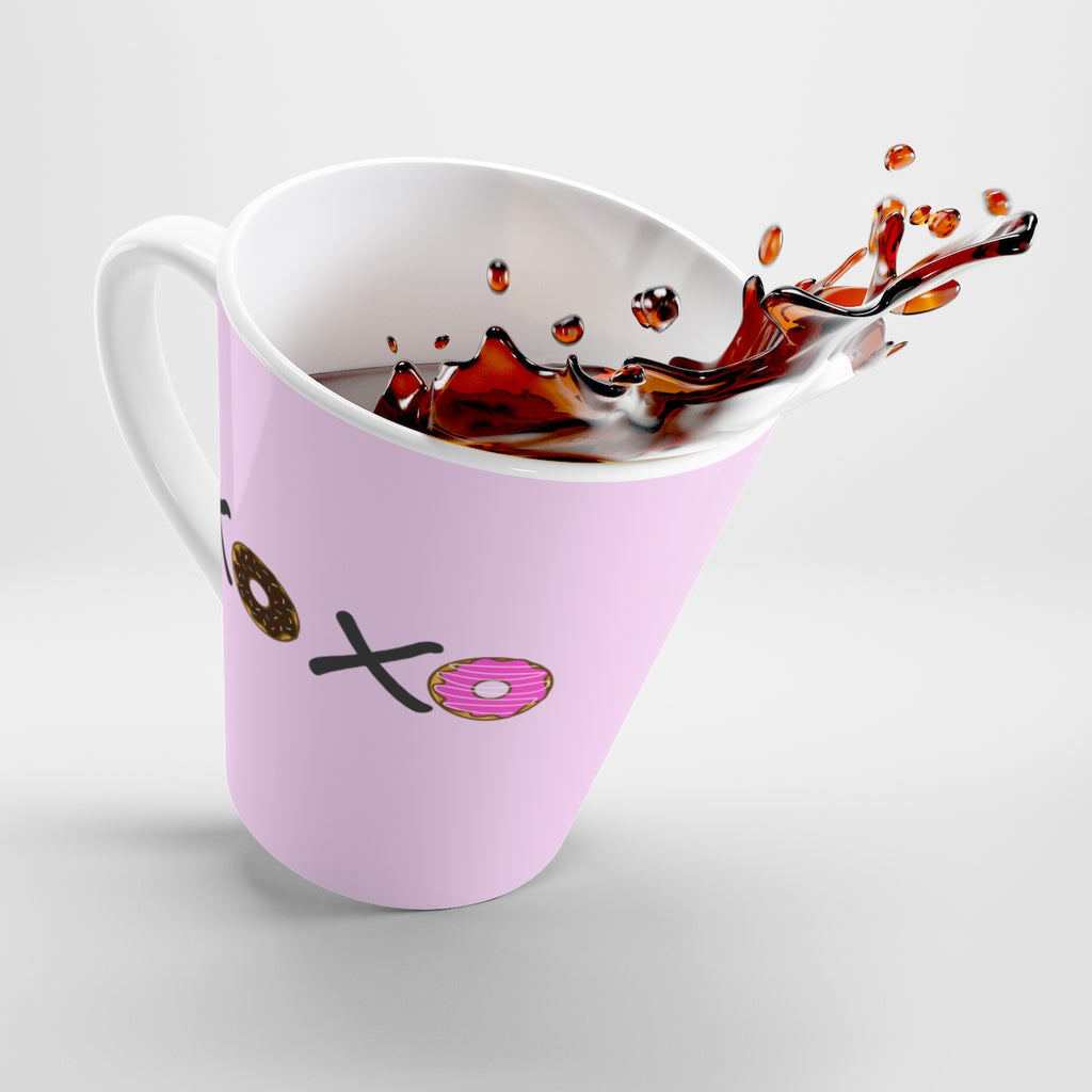 XOXO Donuts (Pink) Latte Mug (12 oz.)