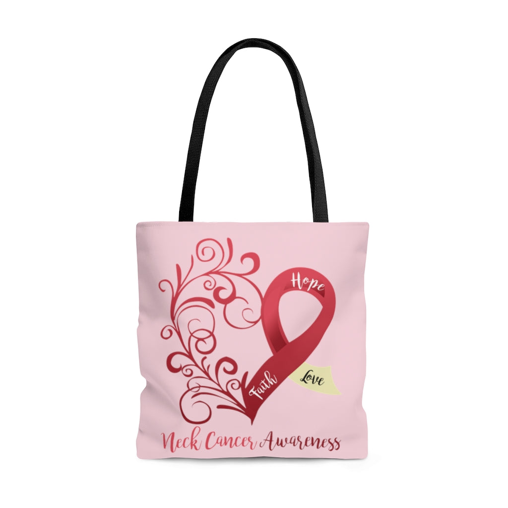 Neck Cancer Awareness Large Tote Bag (Dual Sided Design)