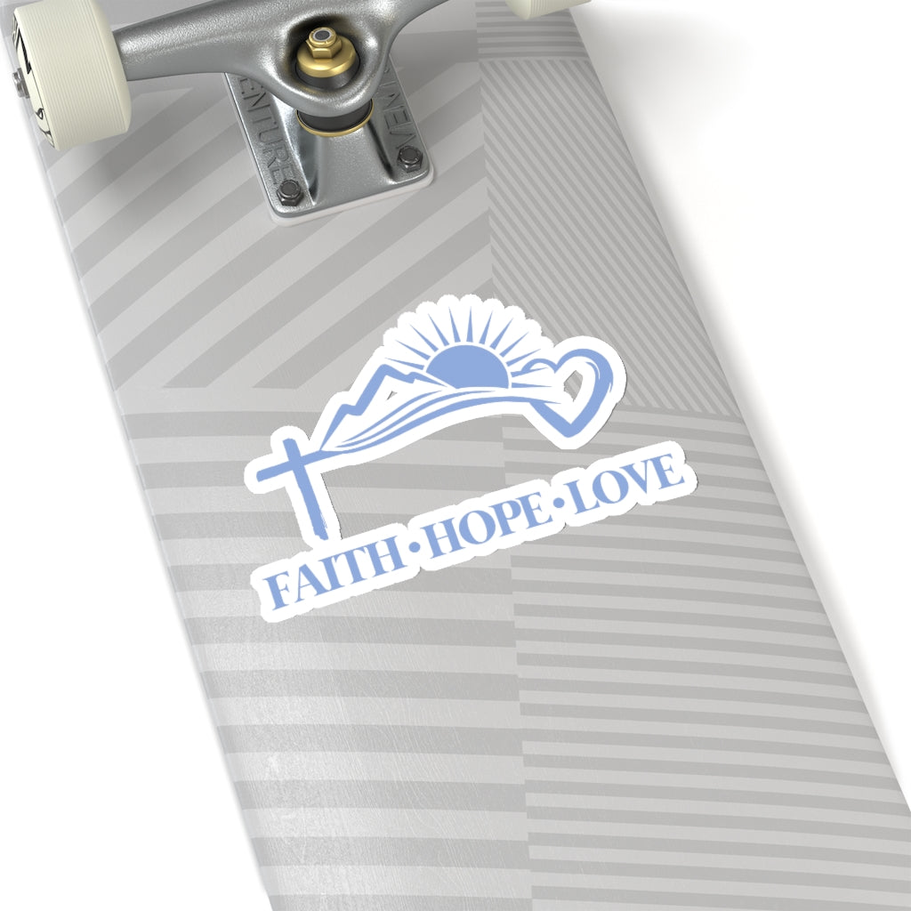 Faith Hope Love Symbols Car Sticker (6 X 6)