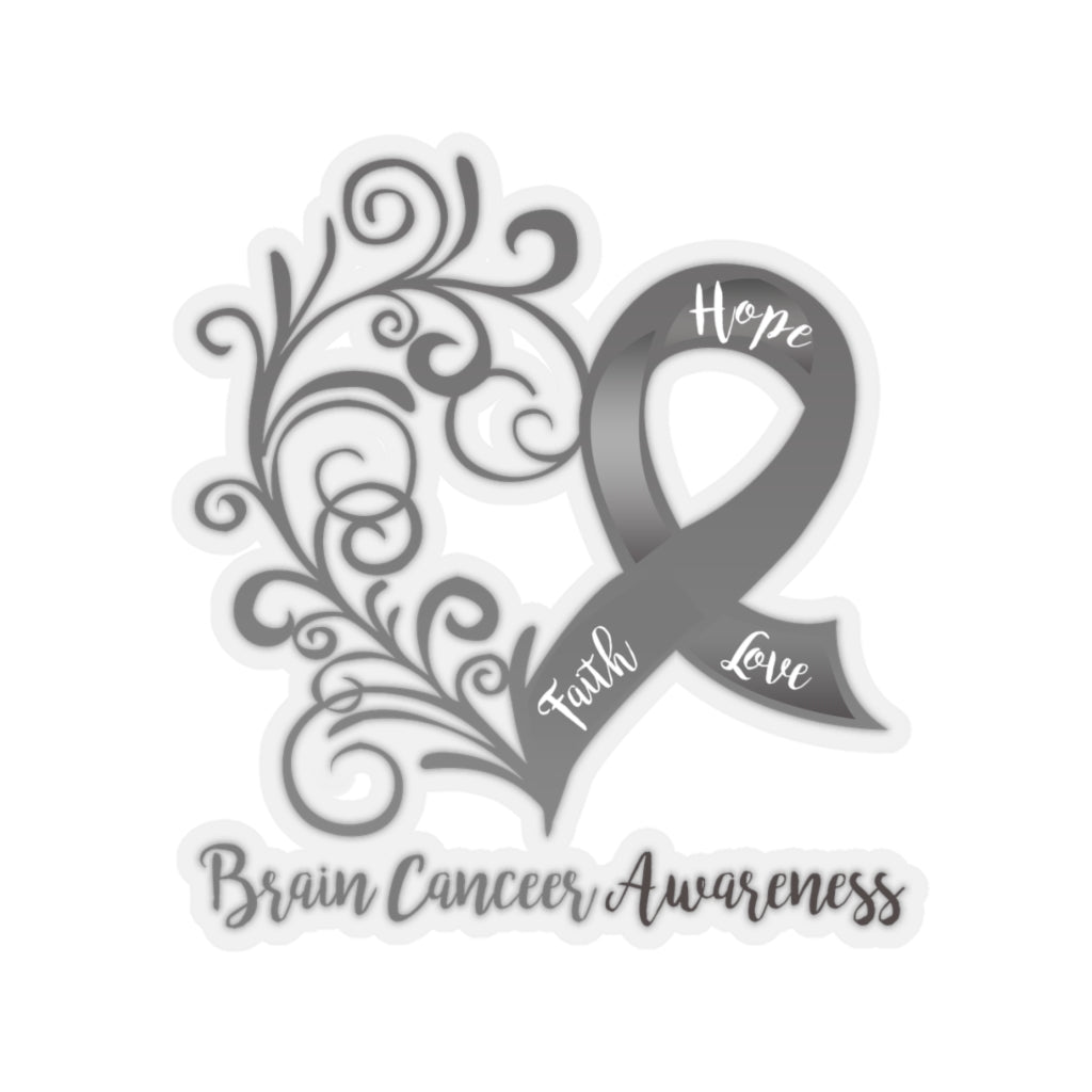 Brain Cancer Awareness Car Sticker (6 X 6)