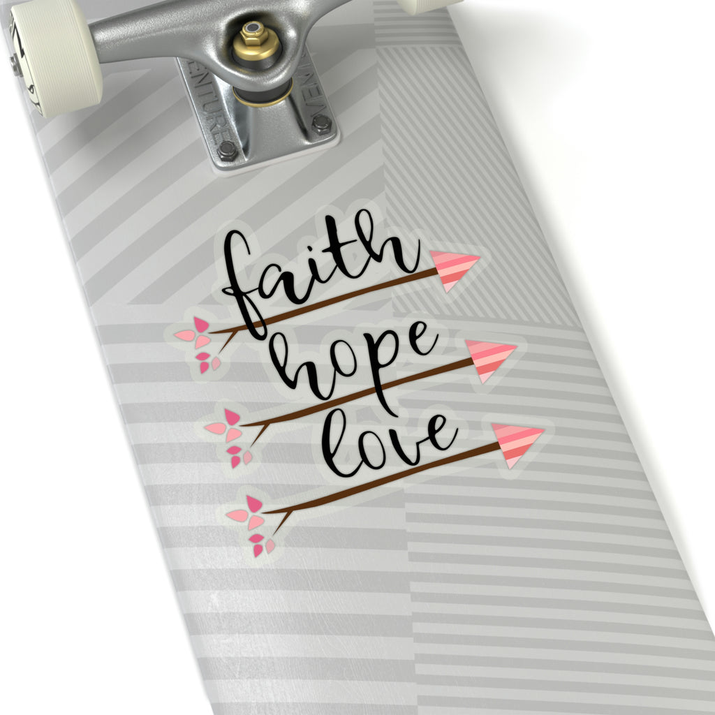 Faith Hope Love Arrows Car Sticker (6 X 6)