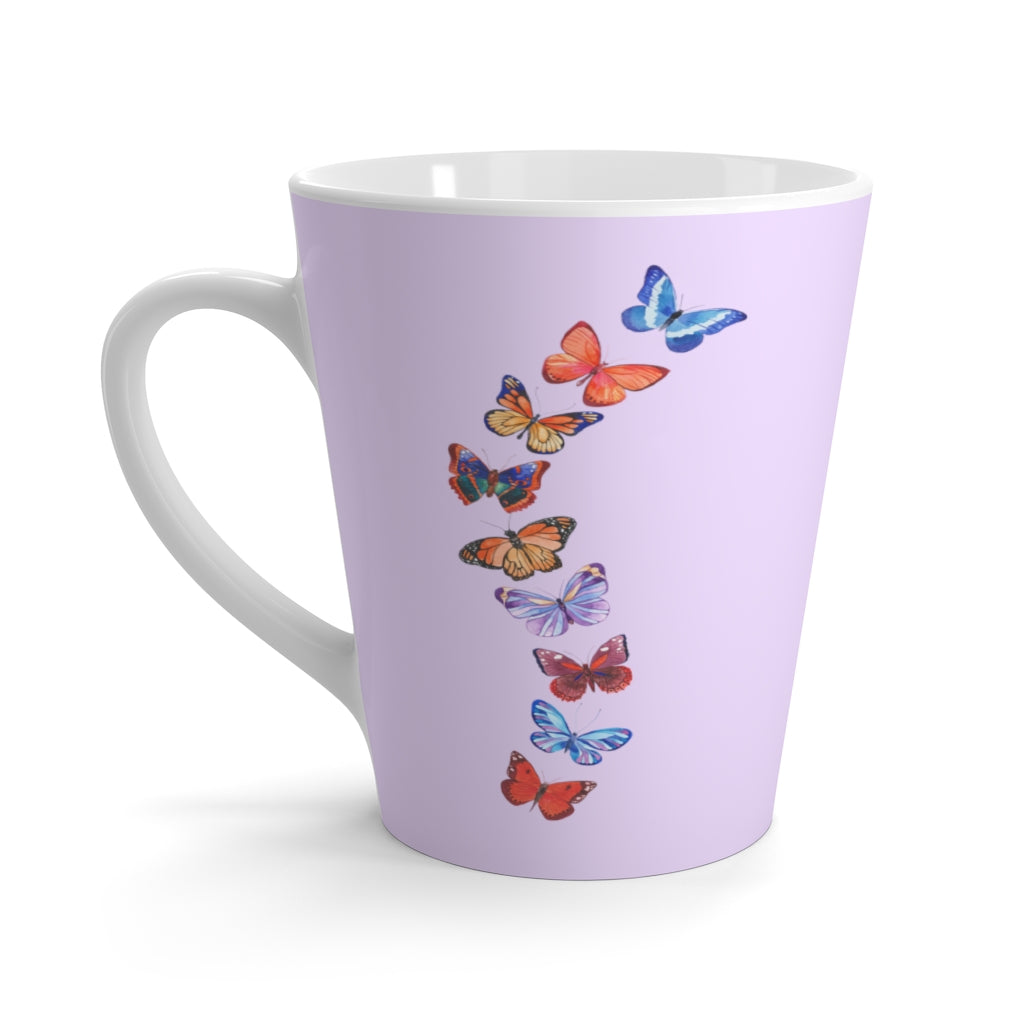 Butterflies in Flight Lavender Latte Mug (12 oz.)
