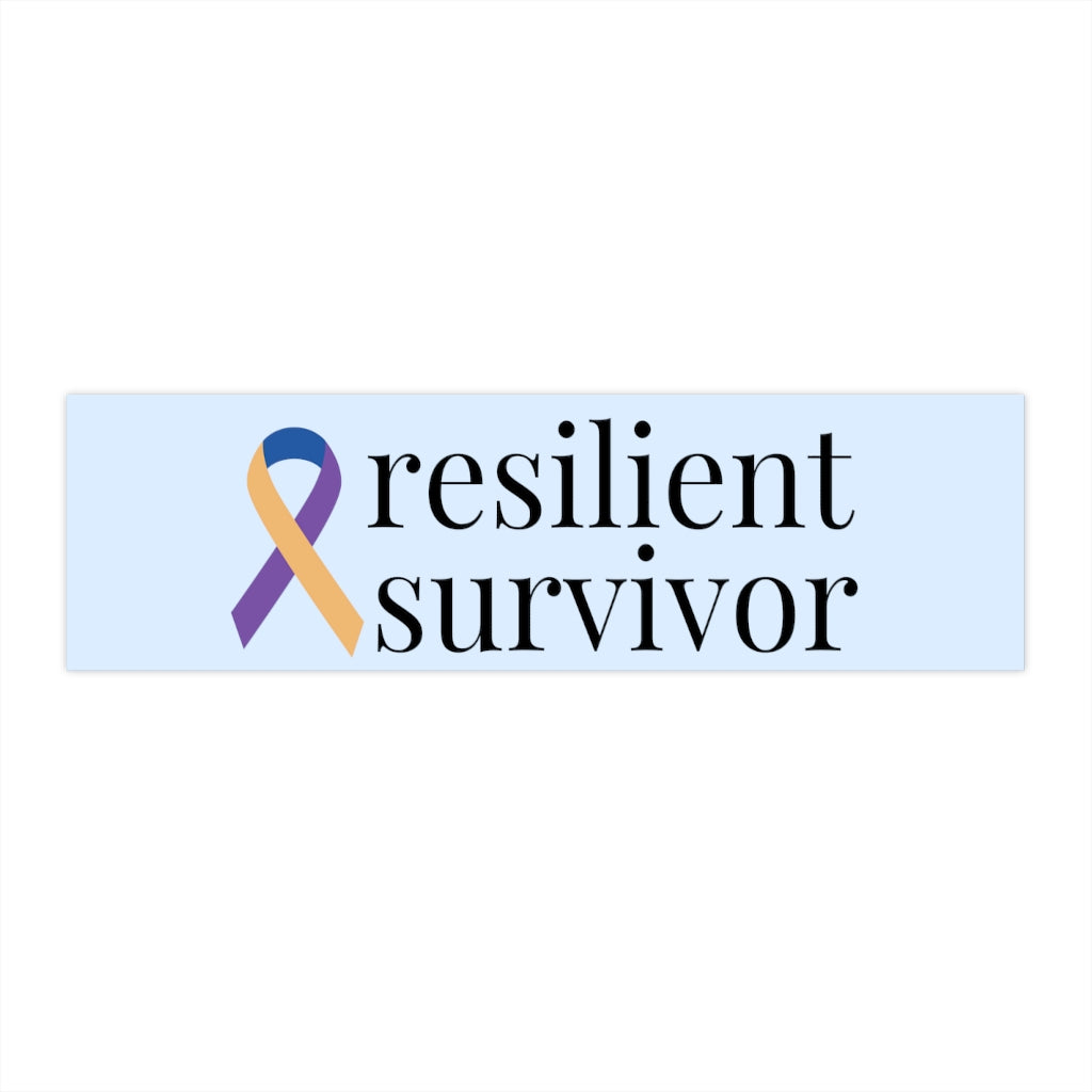 Bladder Cancer "resilient survivor" Bumper Sticker