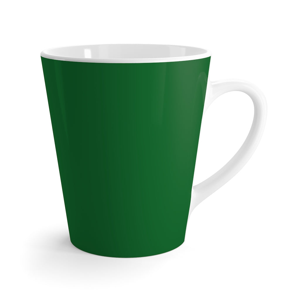 St. Patrick's Day Filigree Cross Shamrock Green Latte Mug (12 oz.)