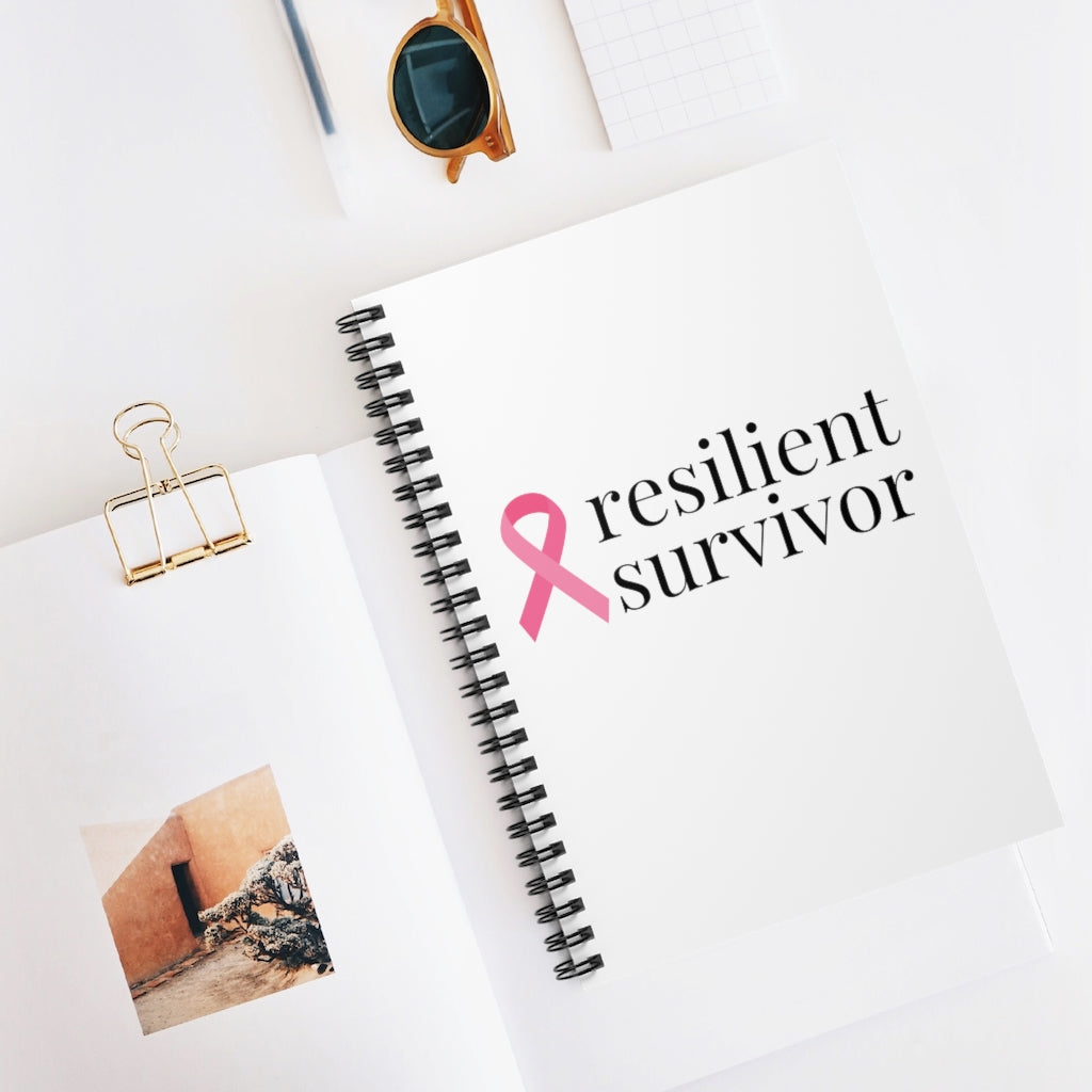 Breast Cancer resilient survivor Spiral Journal - Ruled Line