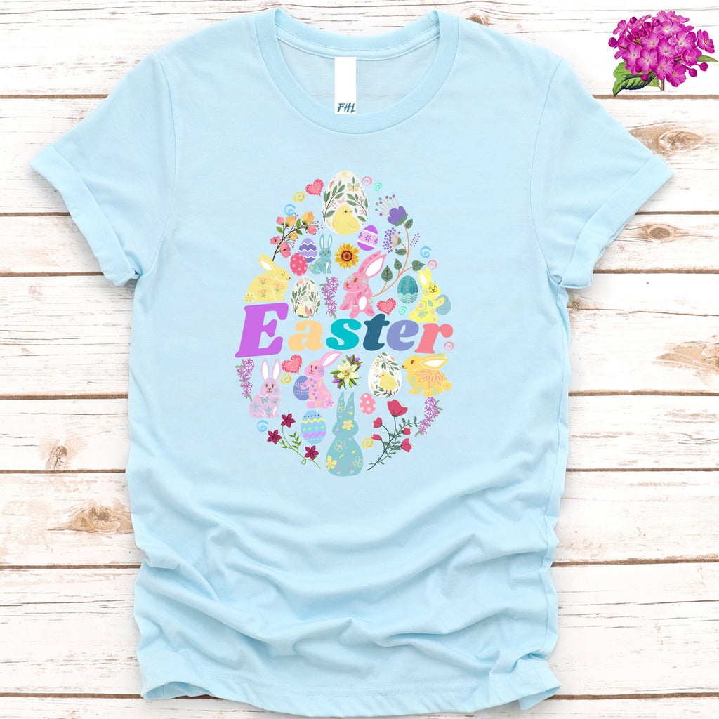 Easter Egg Bunny Unisex T-Shirt (Light Colors)