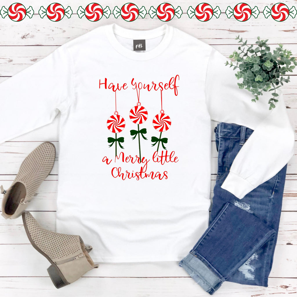 Have Yourself a Merry Little Christmas Mints Plus Size Long Sleeve Shirt - Several Colors Available