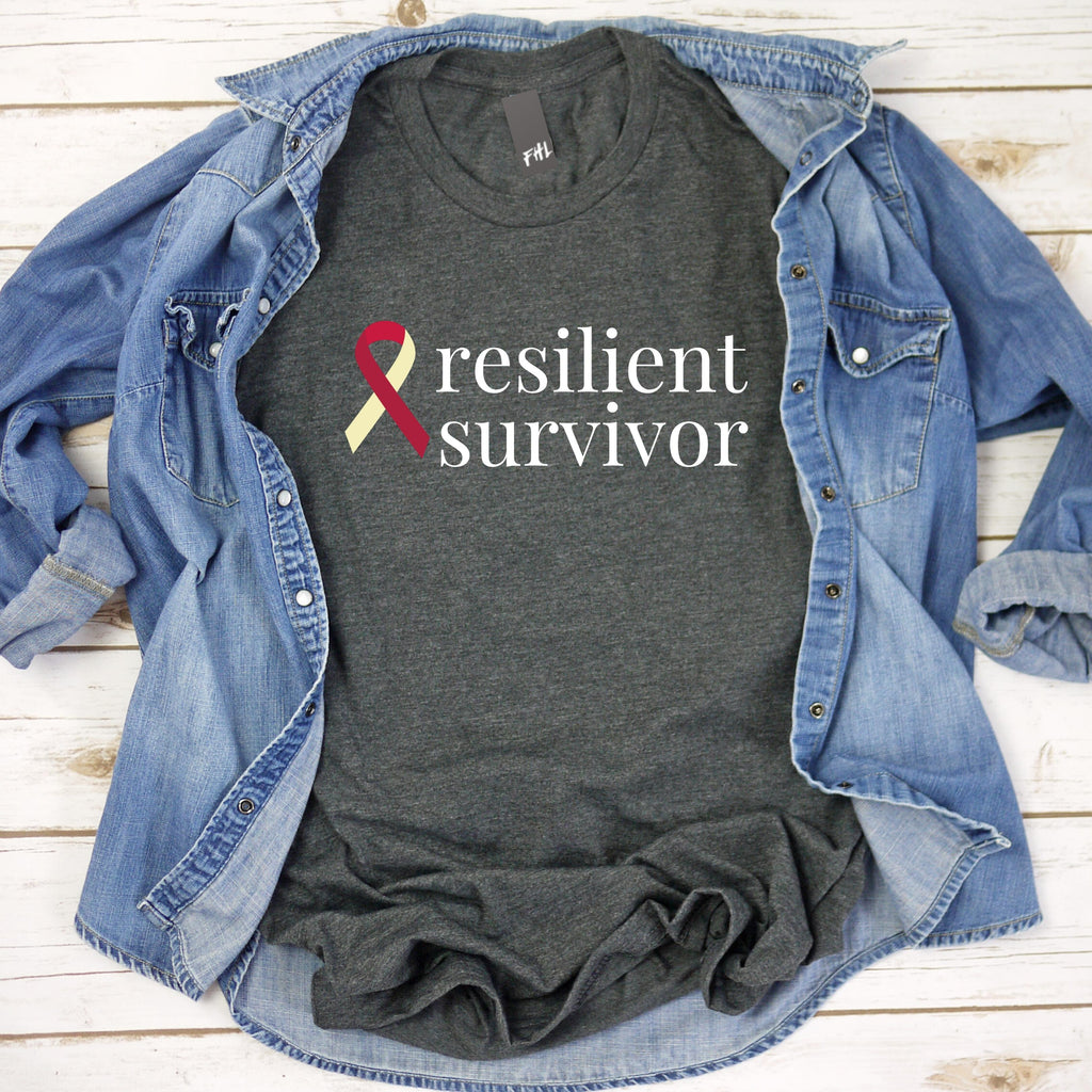 Head & Neck Cancer resilient survivor T-Shirt - Dark Colors