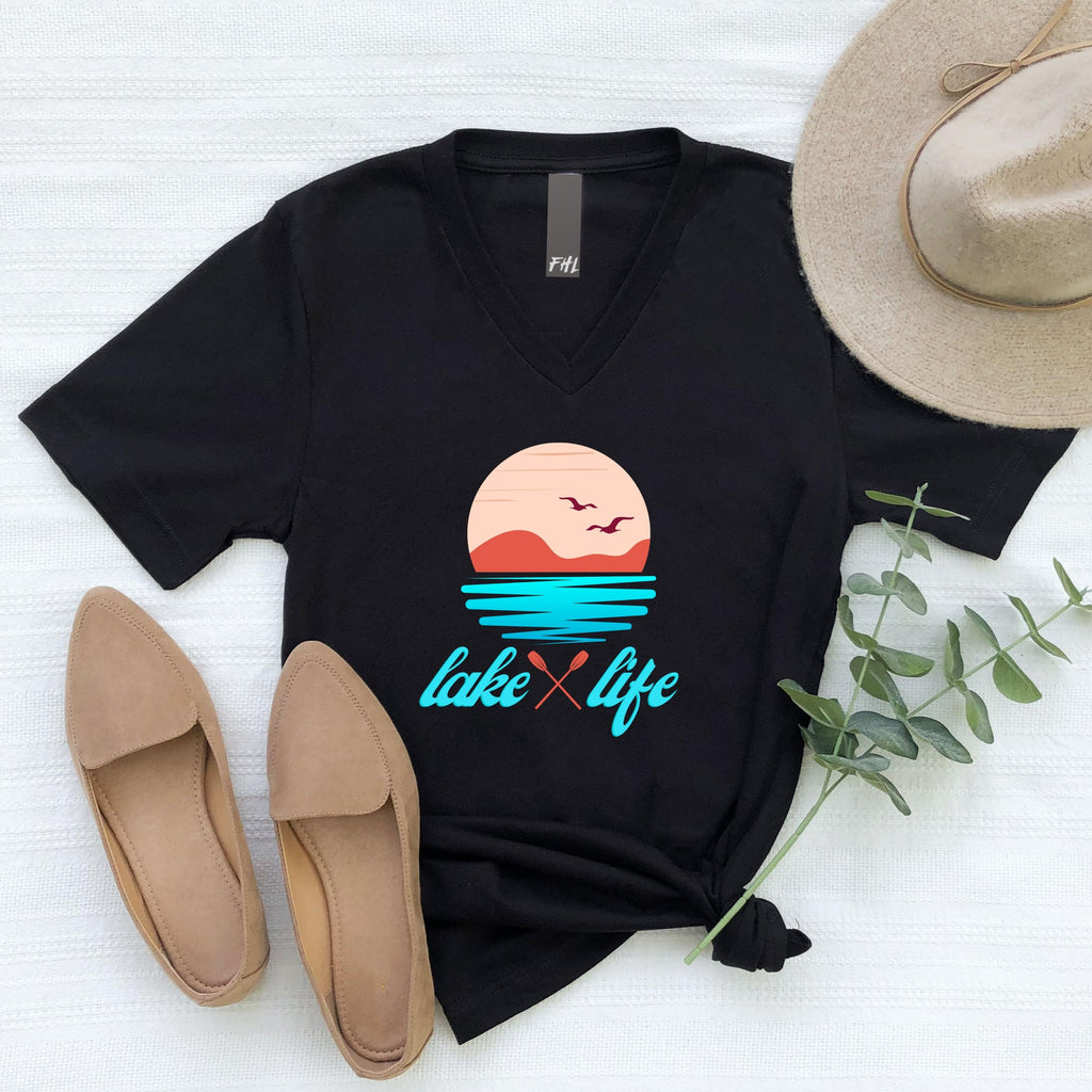 Lake Life V-Neck T-Shirt