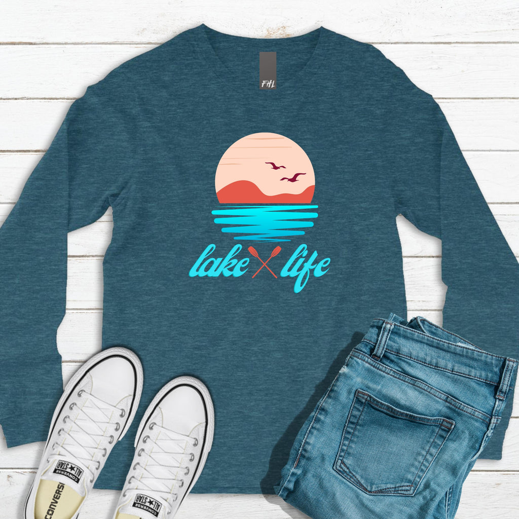 Lake Life Long Sleeve Tee - Several Colors Available