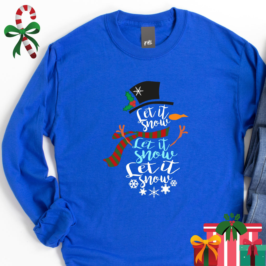 "Let It Snow" 3XL Long Sleeve Shirt - Several Colors Available