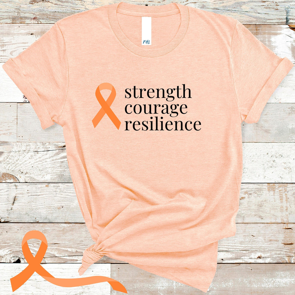 Leukemia strength courage resilience Ribbon T-Shirt