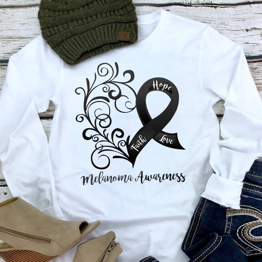 Melanoma Awareness Long Sleeve Tee (Multiple Colors Available)
