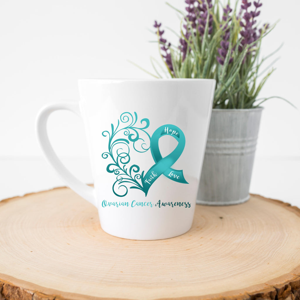 Ovarian Cancer Awareness Latte Mug (12 oz.)