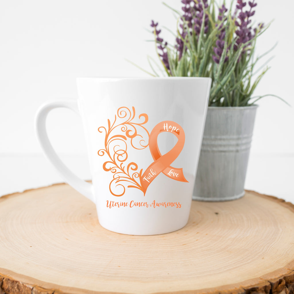 Uterine Cancer Awareness Latte Mug (12 oz.)