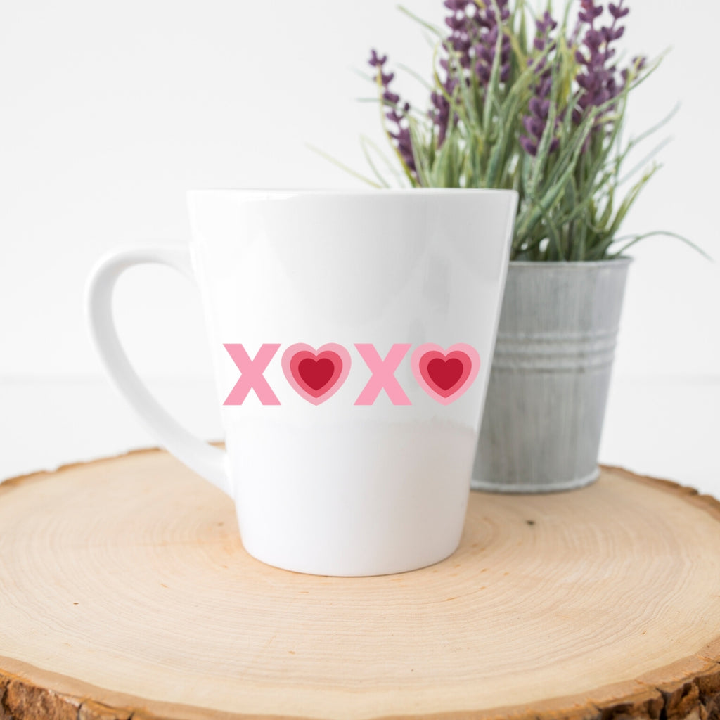 Valentine's XOXO Heart Latte Mug (12 oz.)
