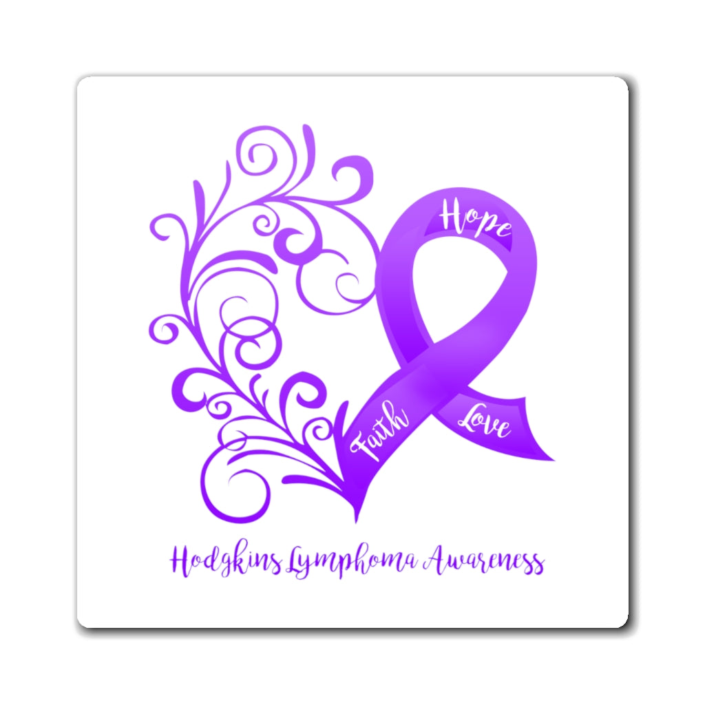Hodgkins Lymphoma Awareness Magnet (White Background) (3 Sizes Available)