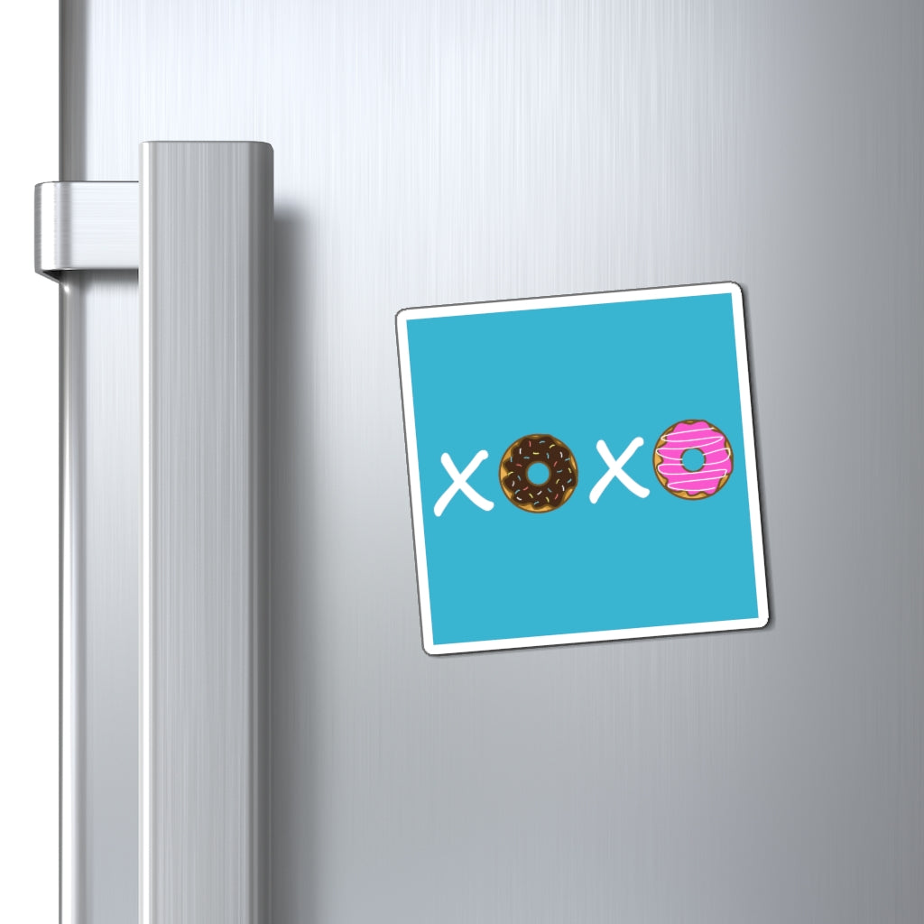 XOXO Donuts Magnet (Aqua Background) (3 Sizes Available)