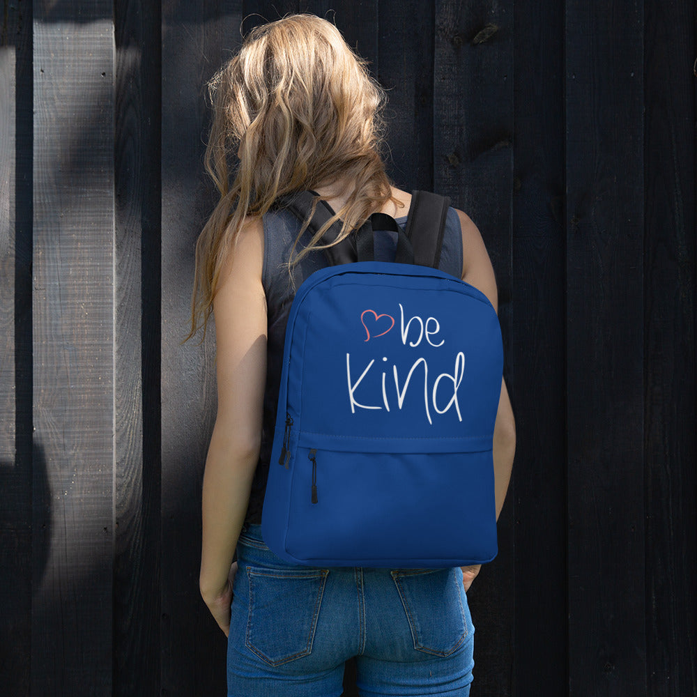 be kind Heart Backpack (Blue)