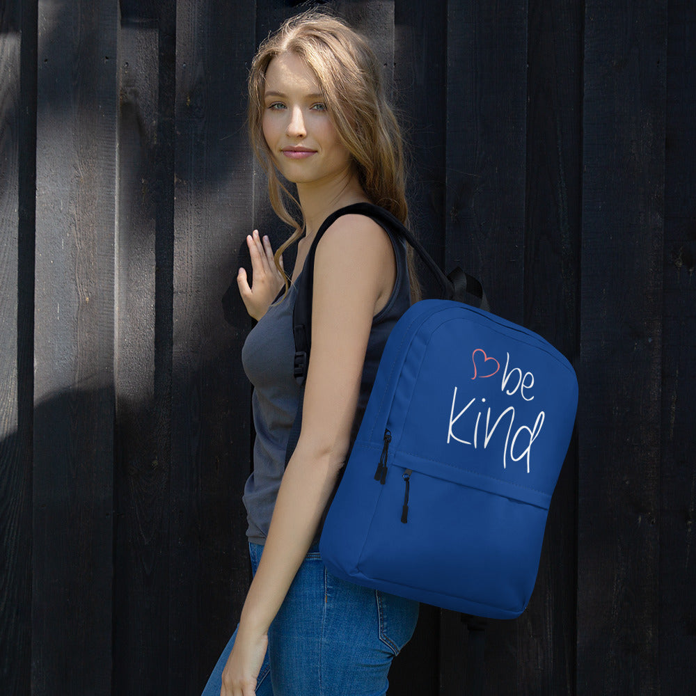 be kind Heart Backpack (Blue)