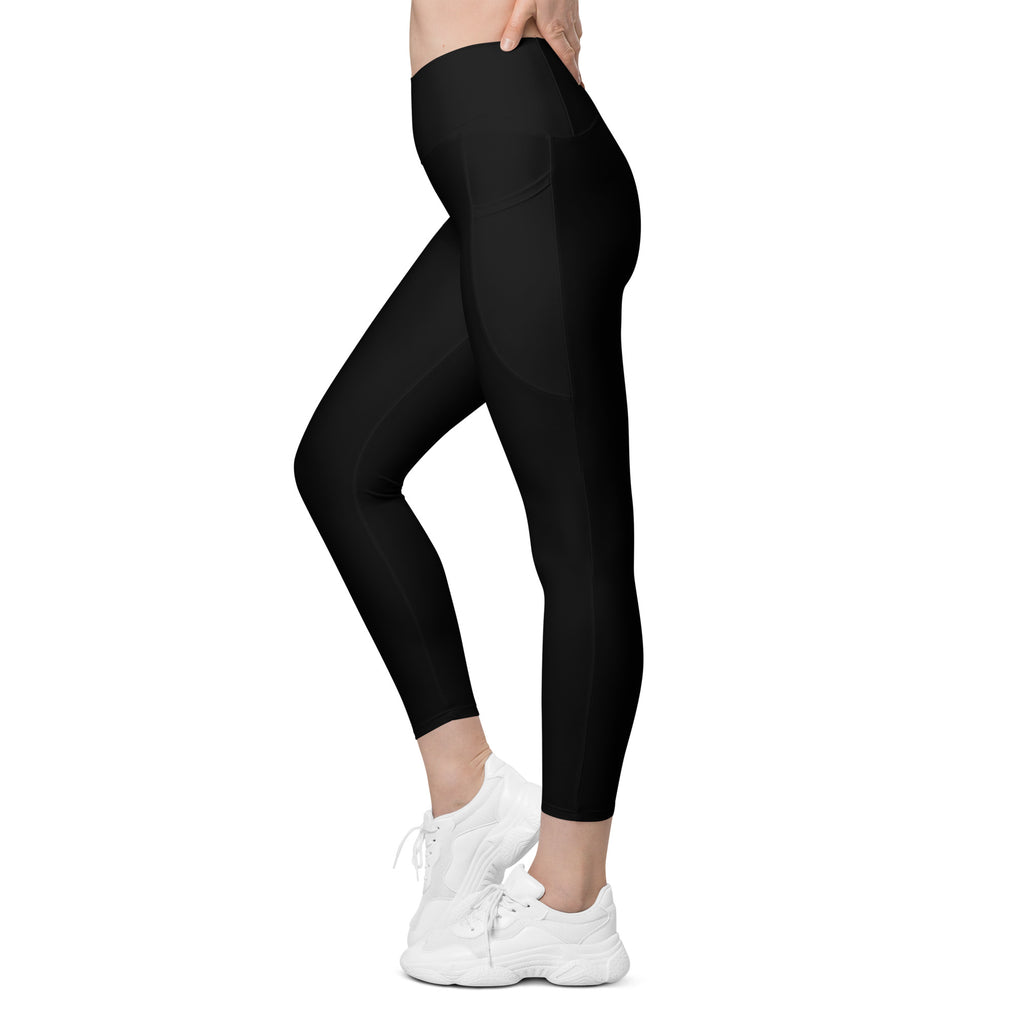 Lung Cancer "Caregiver" Crossover Waist Leggings with Pockets
