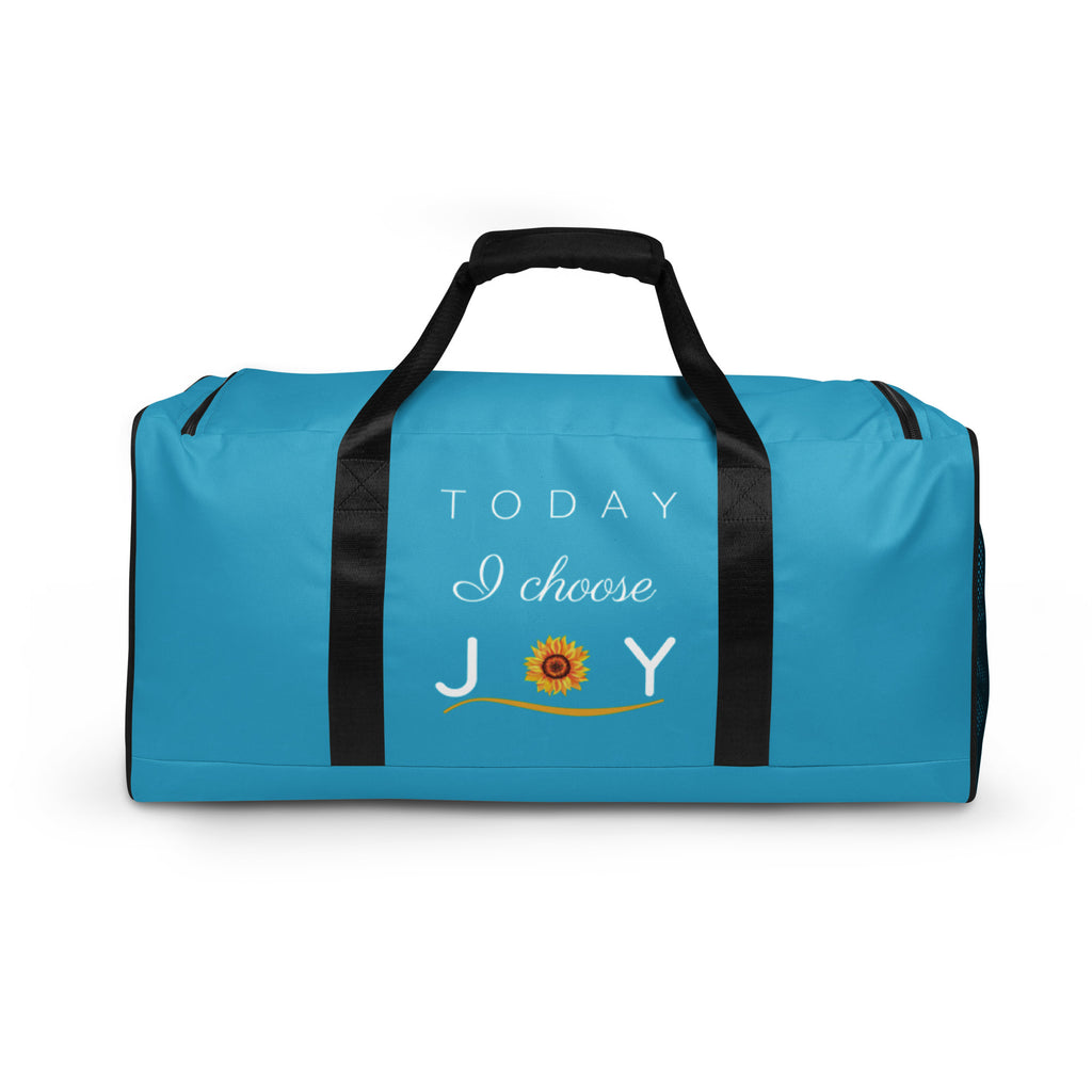 "Today I Choose Joy" Duffle Bag (Aqua)