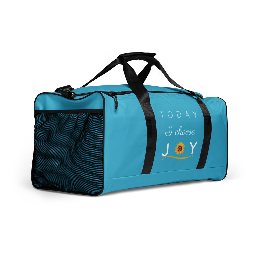 "Today I Choose Joy" Duffle Bag (Aqua)