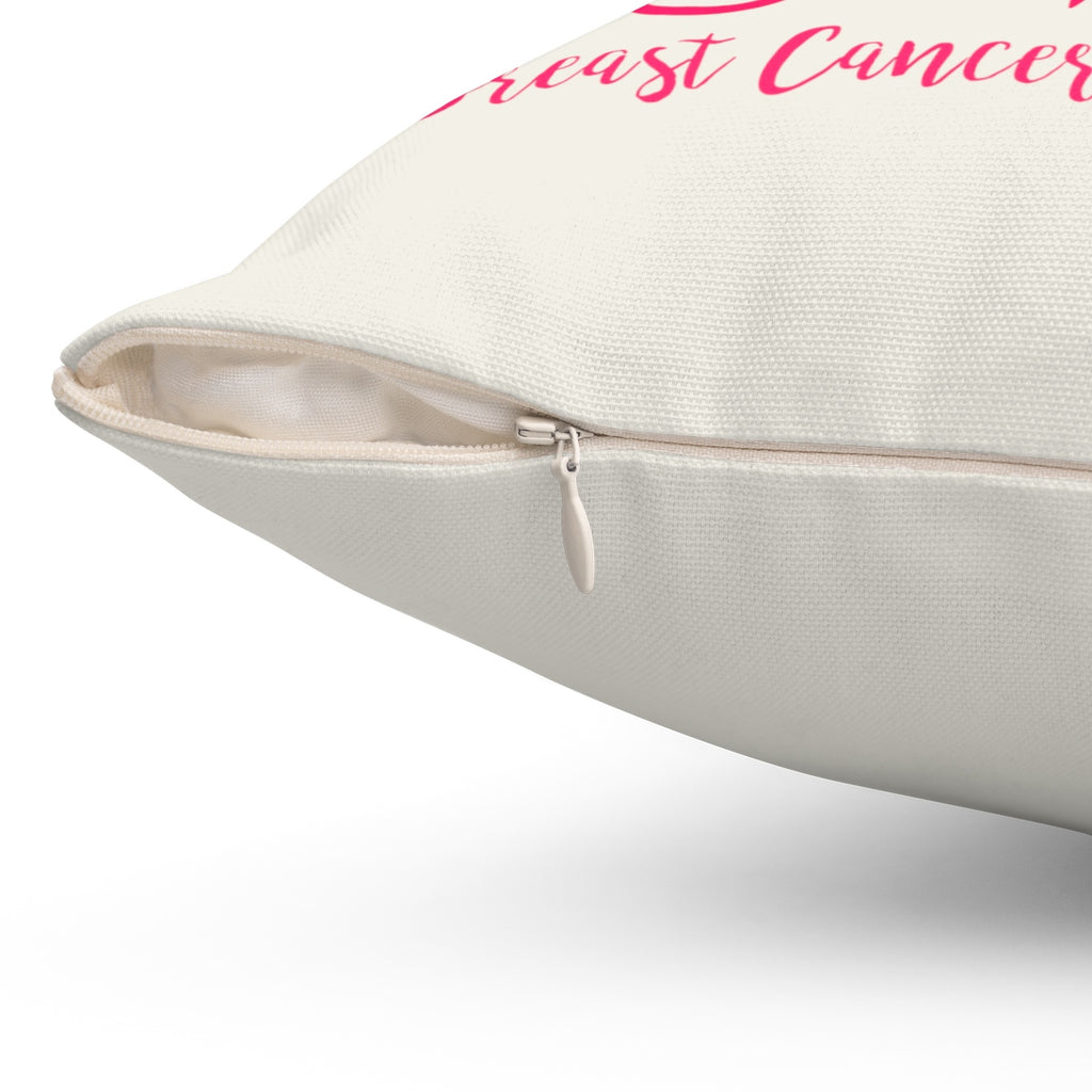 Breast Cancer Awareness "Natural" Square Pillow (20 X 20)