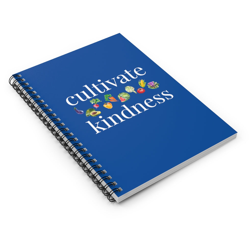 cultivate kindness Royal Blue Spiral Journal - Ruled Line