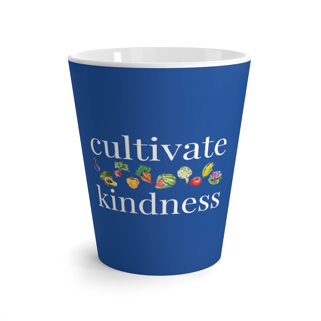 cultivate kindness Royal Blue Latte Mug (12 oz.)