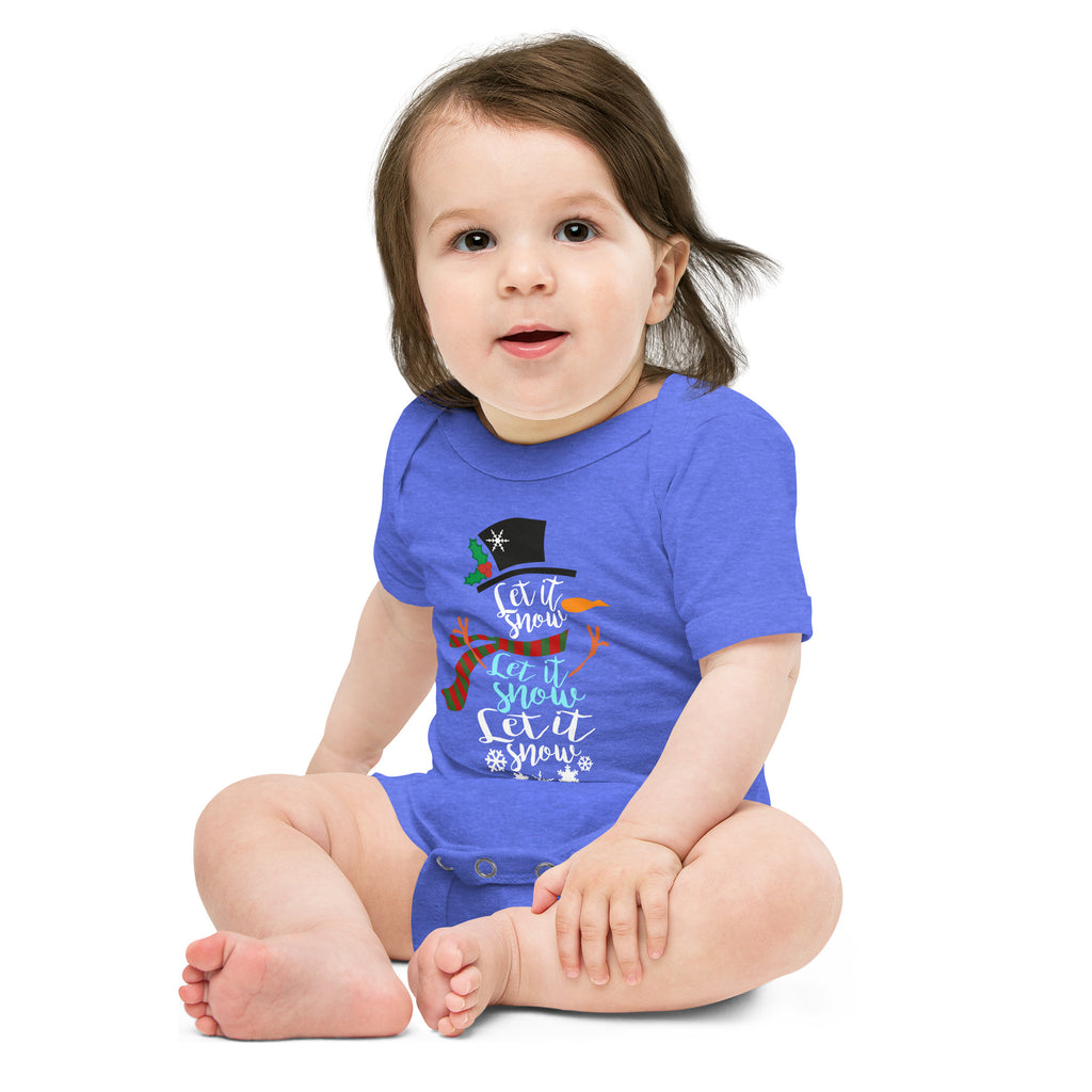"Let It Snow" Baby Short Sleeve One Piece - Several Colors Available