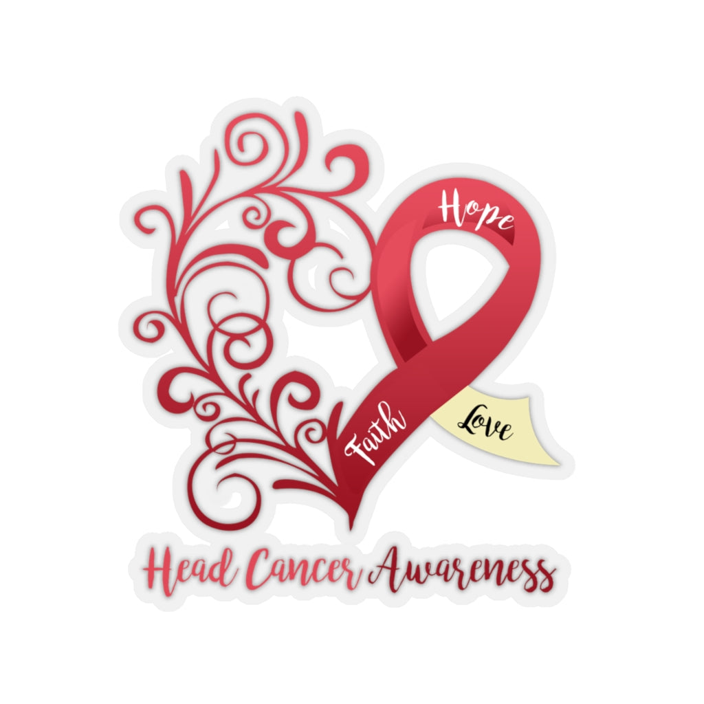 Head Cancer Awareness Car Sticker (6 X 6)