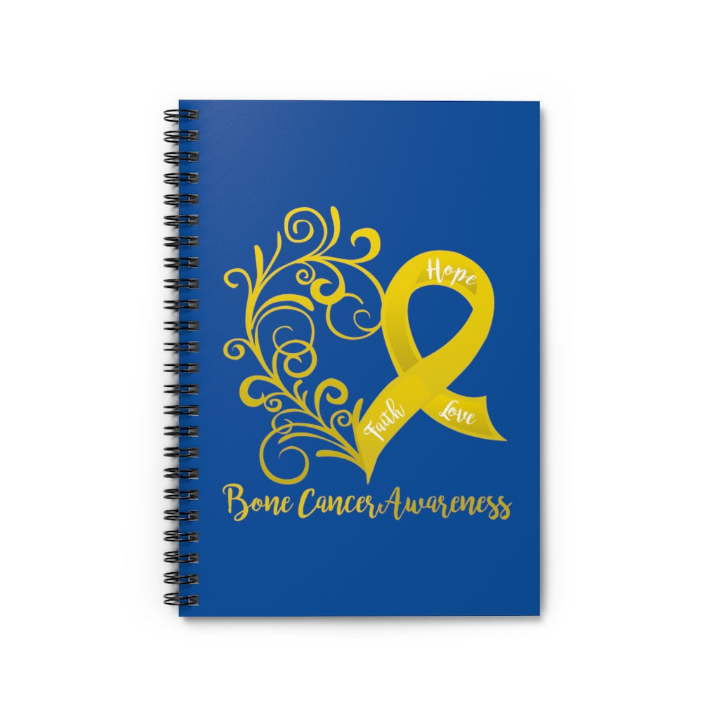 Bone Cancer Awareness Royal Blue Spiral Journal - Ruled Line
