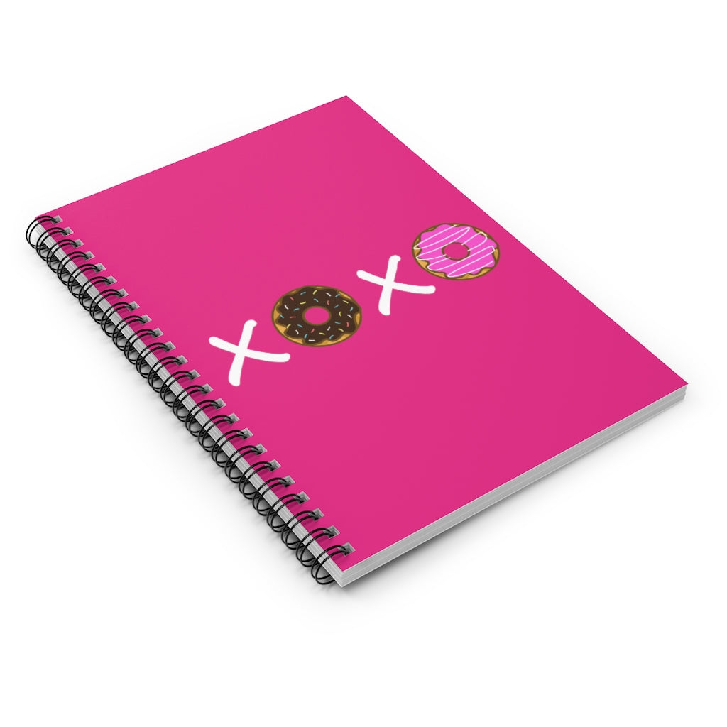 XOXO Donuts Raspberry Spiral Journal - Ruled Line