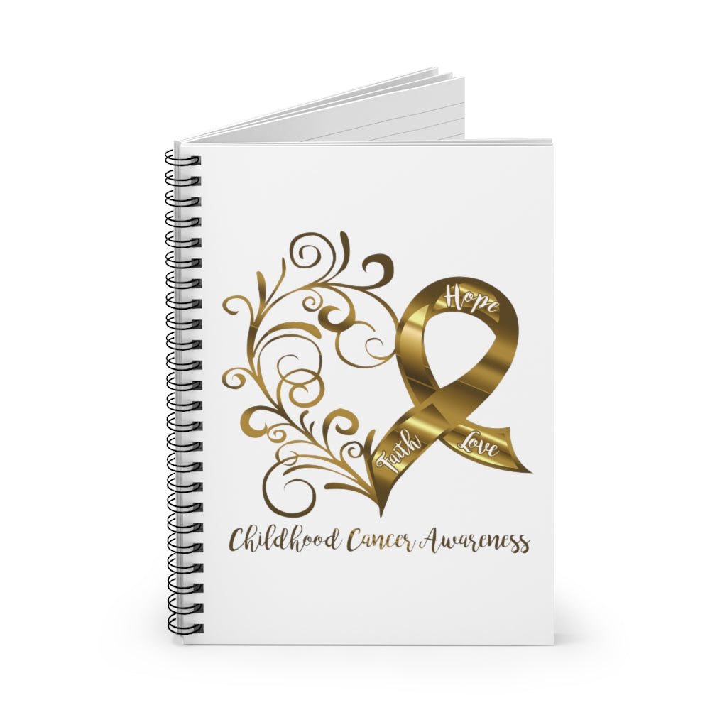 Childhood Cancer Awareness Spiral Journal - Ruled Line