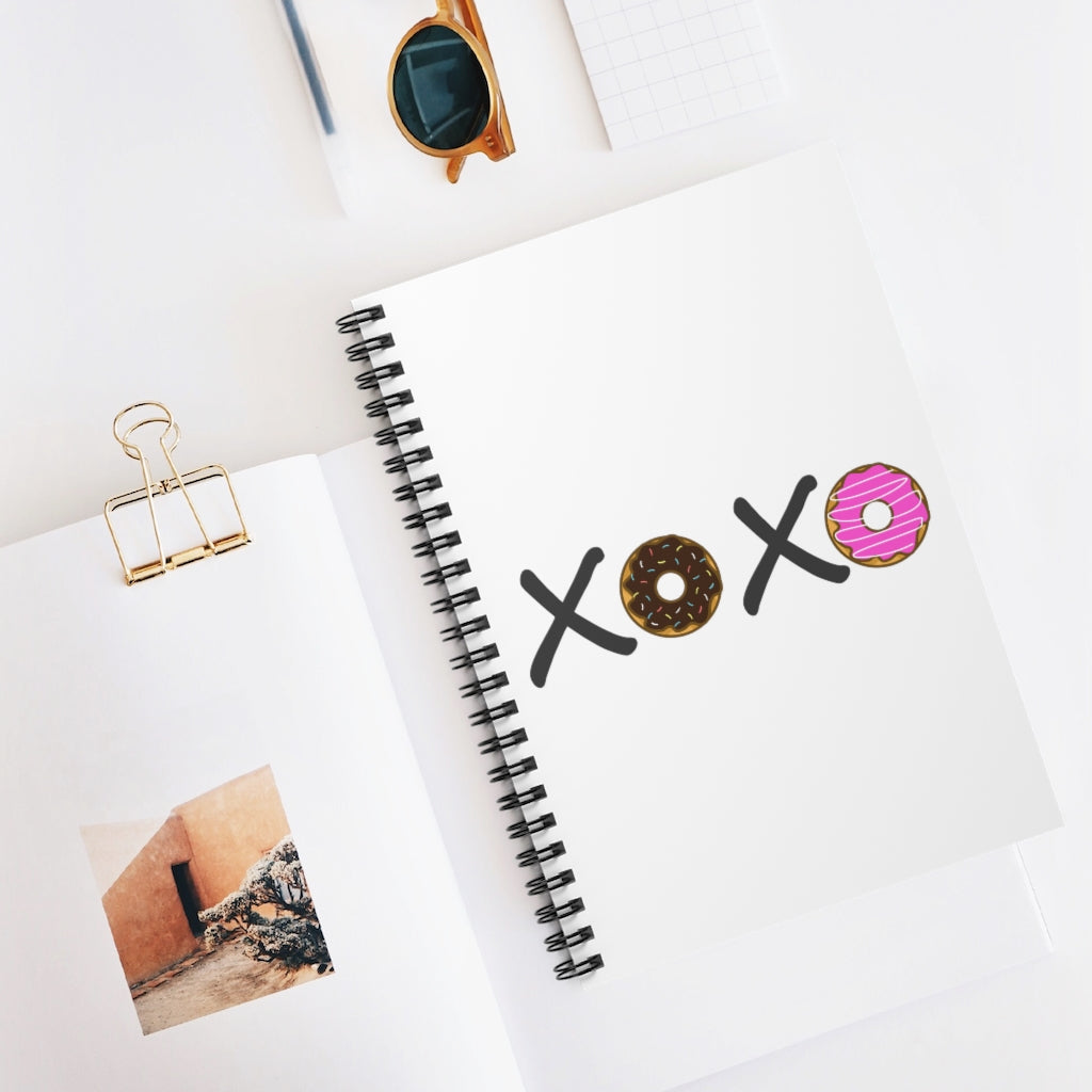 XOXO Donuts Spiral Journal - Ruled Line