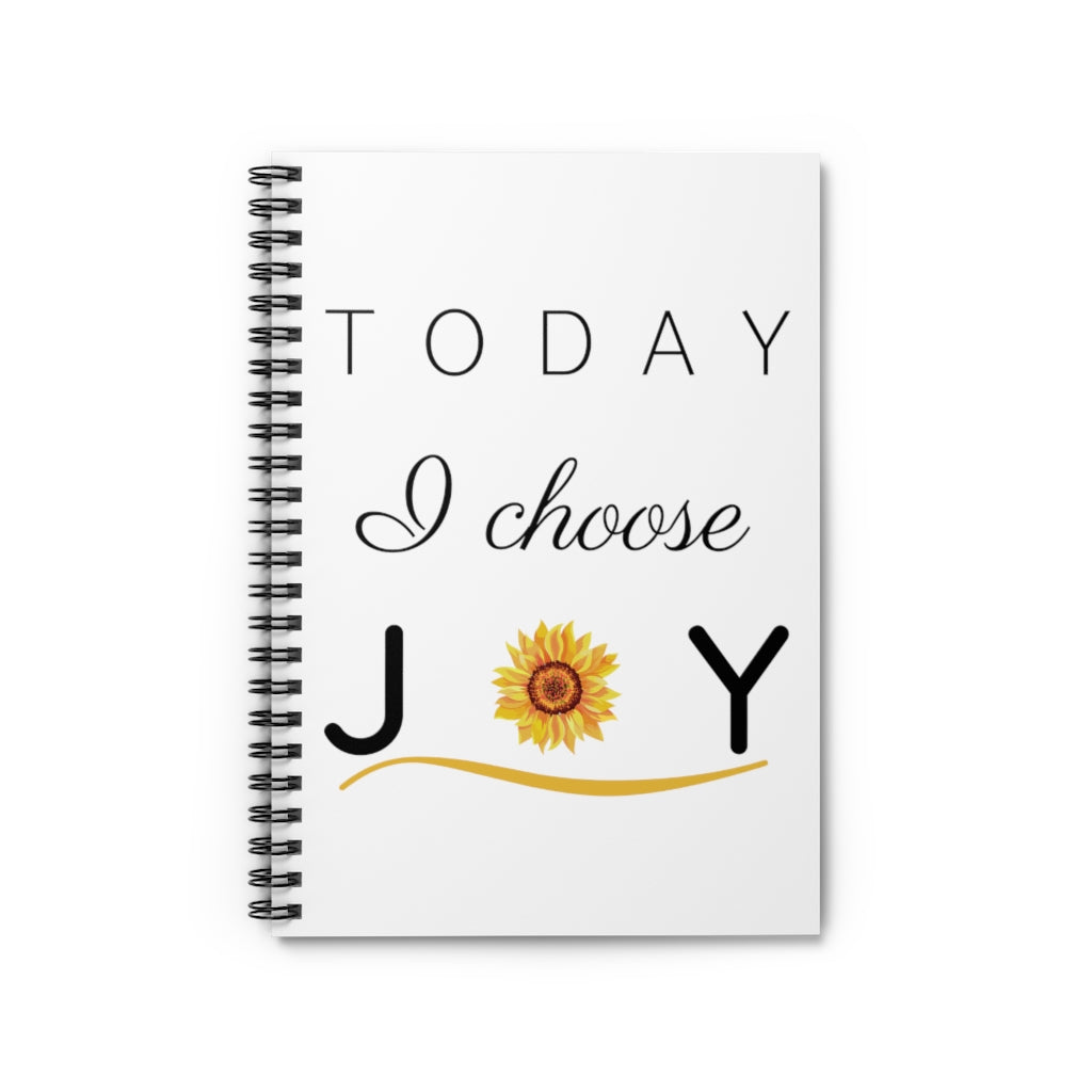 "Today I Choose Joy" Spiral Journal - Ruled Line