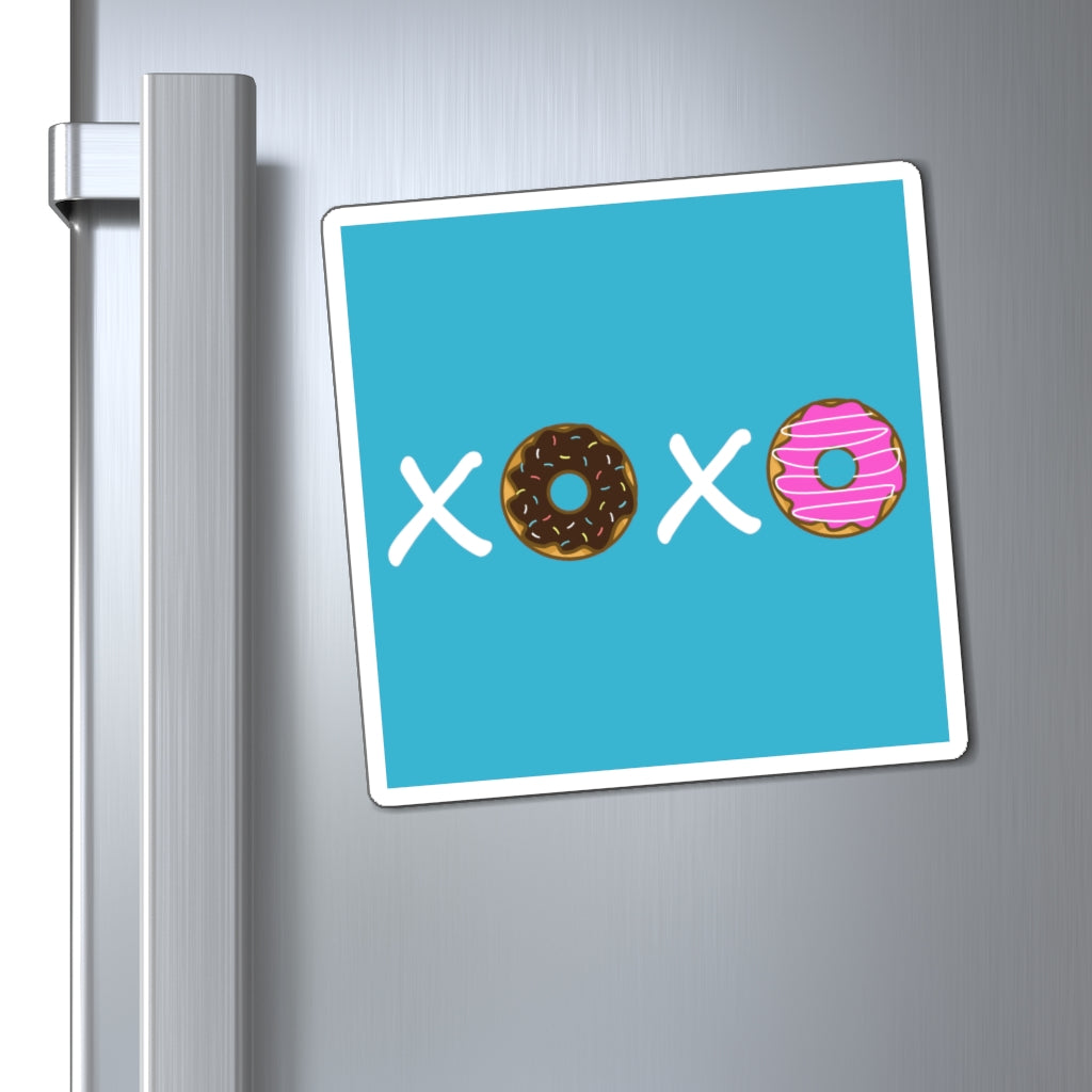 XOXO Donuts Magnet (Aqua Background) (3 Sizes Available)
