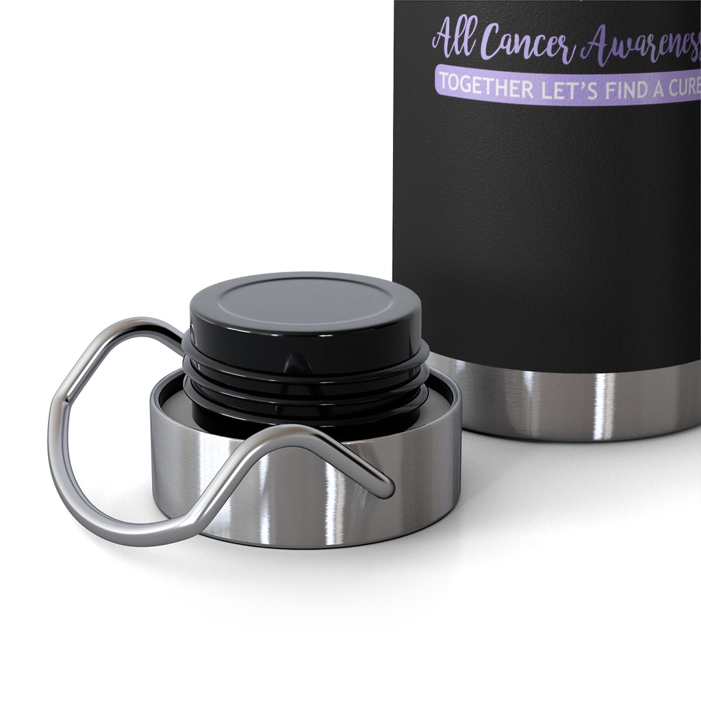 All Cancer Awareness Heart Copper Vacuum Insulated Bottle, 22oz - Several Colors Available
